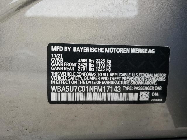 Photo 11 VIN: WBA5U7C01NFM17143 - BMW M340I 