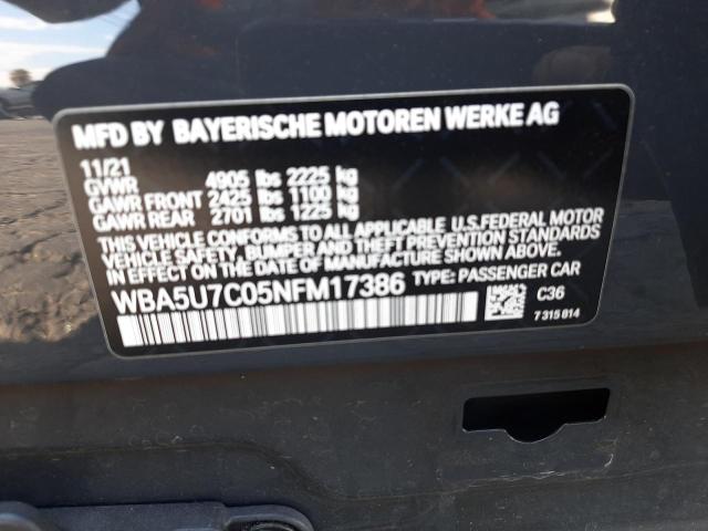 Photo 12 VIN: WBA5U7C05NFM17386 - BMW M340I 