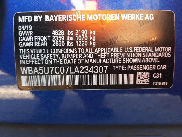 Photo 9 VIN: WBA5U7C07LA234307 - BMW M340I 