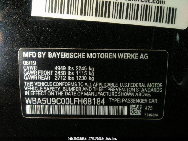 Photo 8 VIN: WBA5U9C00LFH68184 - BMW M340I 