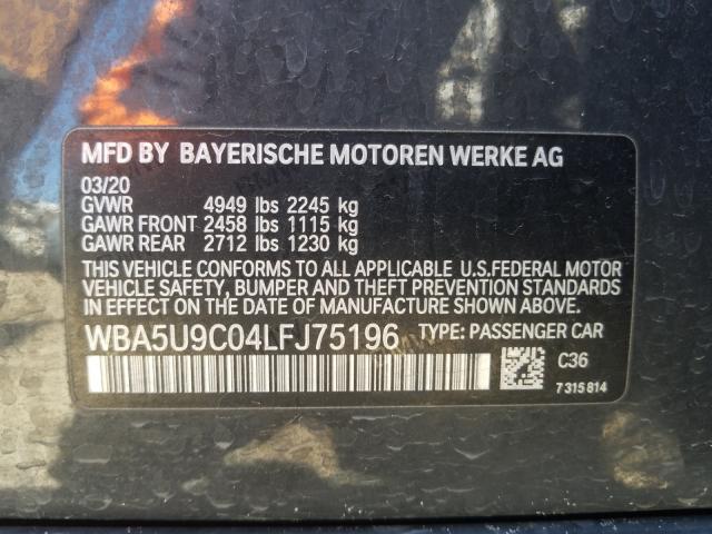 Photo 9 VIN: WBA5U9C04LFJ75196 - BMW M340I 