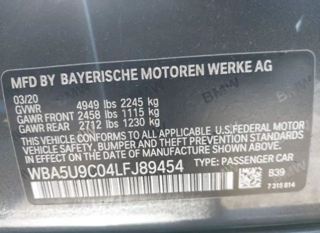 Photo 8 VIN: WBA5U9C04LFJ89454 - BMW 3ER 