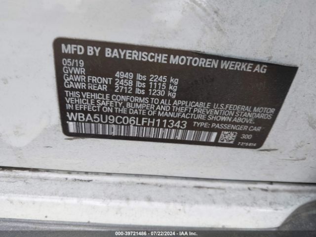 Photo 8 VIN: WBA5U9C06LFH11343 - BMW M340I 