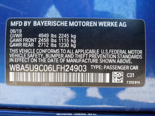 Photo 8 VIN: WBA5U9C06LFH24903 - BMW M340I 