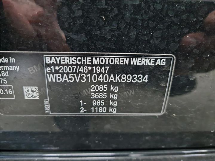 Photo 6 VIN: WBA5V31040AK89334 - BMW 3 BERLINE 