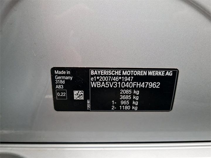 Photo 6 VIN: WBA5V31040FH47962 - BMW 3 