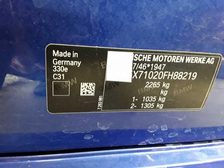 Photo 14 VIN: WBA5X71020FH88219 - BMW 330E 