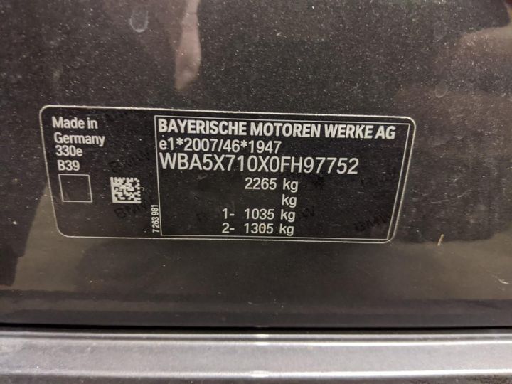 Photo 12 VIN: WBA5X710X0FH97752 - BMW SERIE 3 