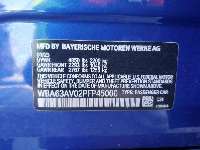 Photo 11 VIN: WBA63AV02PFP45000 - BMW 430I GRAN 