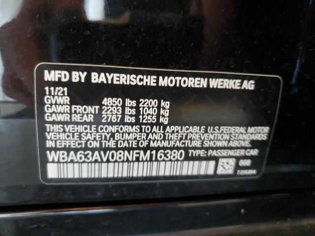 Photo 12 VIN: WBA63AV08NFM16380 - BMW 430I GRAN 