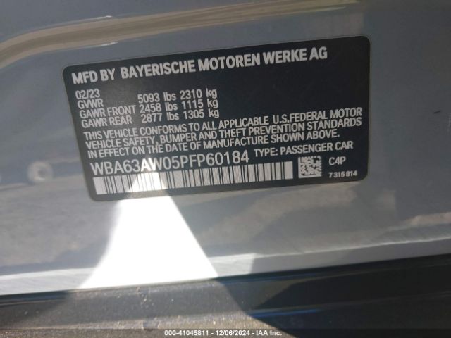 Photo 8 VIN: WBA63AW05PFP60184 - BMW M440I 