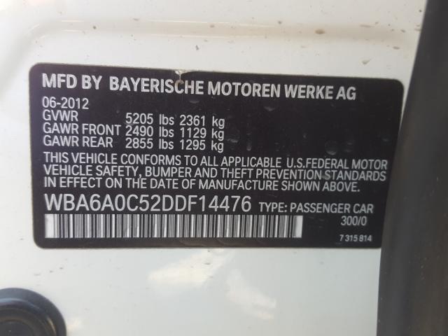 Photo 9 VIN: WBA6A0C52DDF14476 - BMW 640 I 