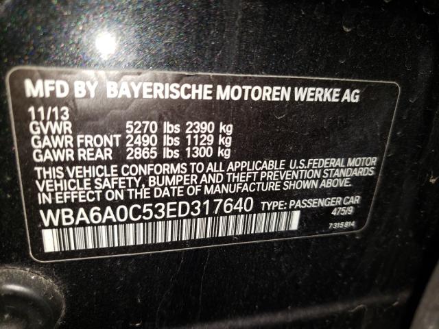 Photo 9 VIN: WBA6A0C53ED317640 - BMW 640 I GRAN 