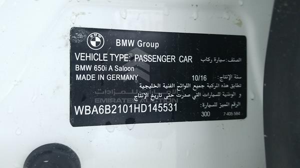 Photo 3 VIN: WBA6B2101FD145531 - BMW 650 I 