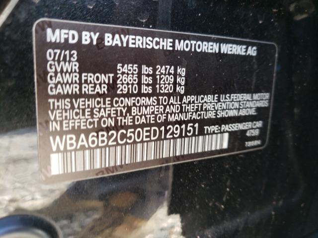 Photo 9 VIN: WBA6B2C50ED129151 - BMW 650 I GRAN 