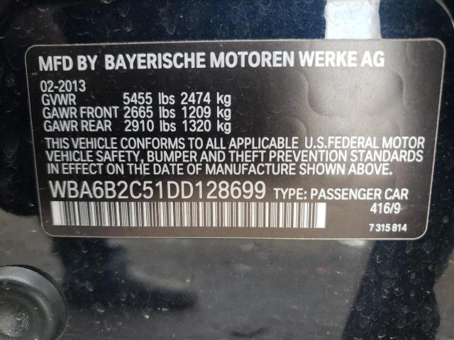 Photo 11 VIN: WBA6B2C51DD128699 - BMW 650 I 