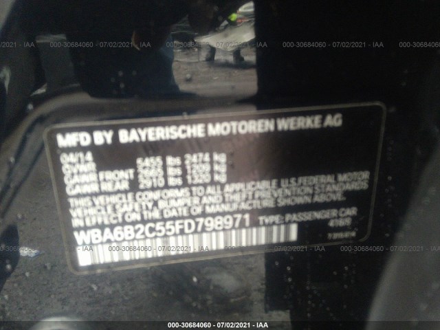 Photo 8 VIN: WBA6B2C55FD798971 - BMW 6 