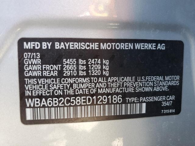 Photo 11 VIN: WBA6B2C58ED129186 - BMW 650 I GRAN 