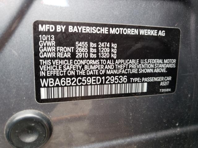 Photo 9 VIN: WBA6B2C59ED129536 - BMW 650 I GRAN 