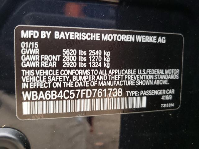 Photo 11 VIN: WBA6B4C57FD761738 - BMW 6 SERIES 