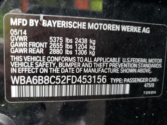 Photo 12 VIN: WBA6B8C52FD453156 - BMW 6 SERIES 