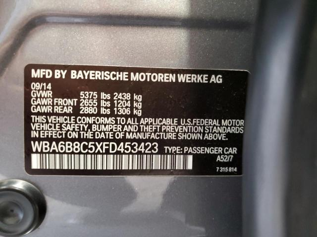 Photo 11 VIN: WBA6B8C5XFD453423 - BMW 640 XI GRA 