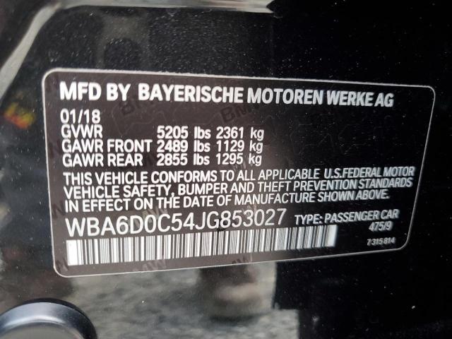 Photo 11 VIN: WBA6D0C54JG853027 - BMW 6 SERIES 