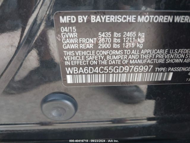 Photo 8 VIN: WBA6D4C55GD976997 - BMW 650I 