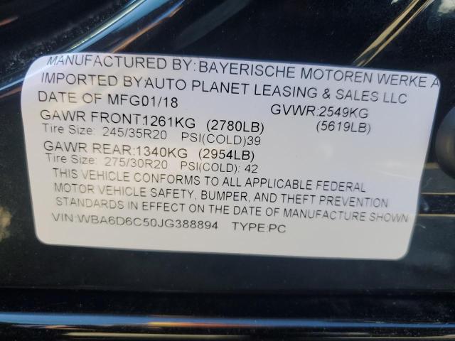 Photo 11 VIN: WBA6D6C50JG388894 - BMW 6 SERIES 