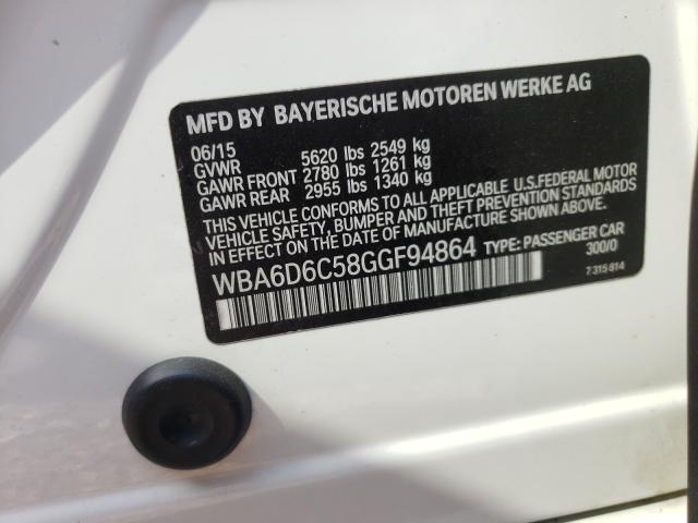 Photo 9 VIN: WBA6D6C58GGF94864 - BMW 650XI 