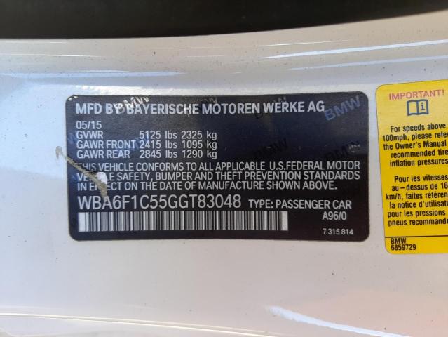 Photo 9 VIN: WBA6F1C55GGT83048 - BMW 640I 