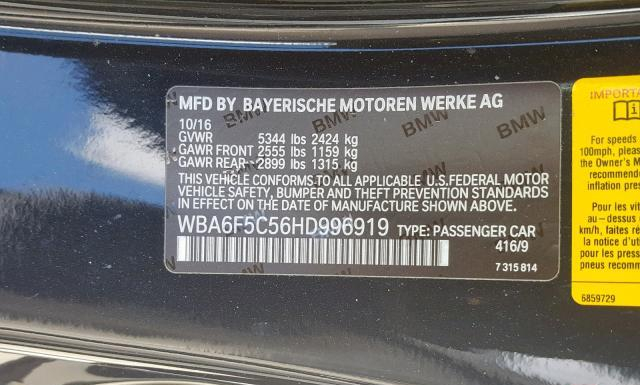 Photo 9 VIN: WBA6F5C56HD996919 - BMW 650 