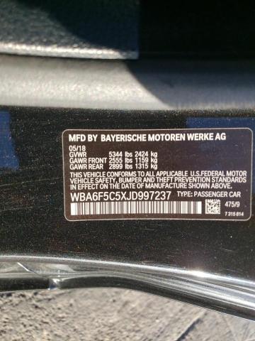 Photo 11 VIN: WBA6F5C5XJD997237 - BMW 650 I 