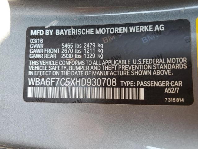 Photo 9 VIN: WBA6F7C5XHD930708 - BMW 650 XI 