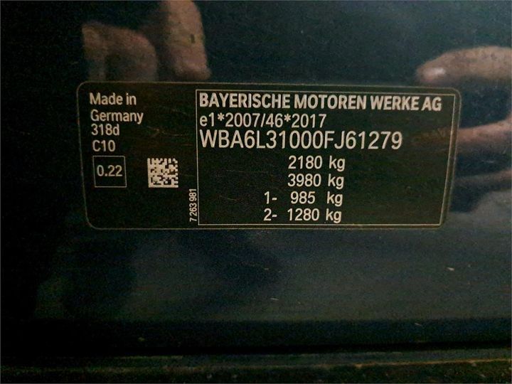 Photo 12 VIN: WBA6L31000FJ61279 - BMW SERIE 3 TOURING 