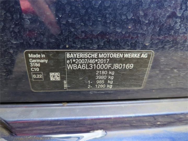 Photo 12 VIN: WBA6L31000FJ80169 - BMW 3-SERIE 