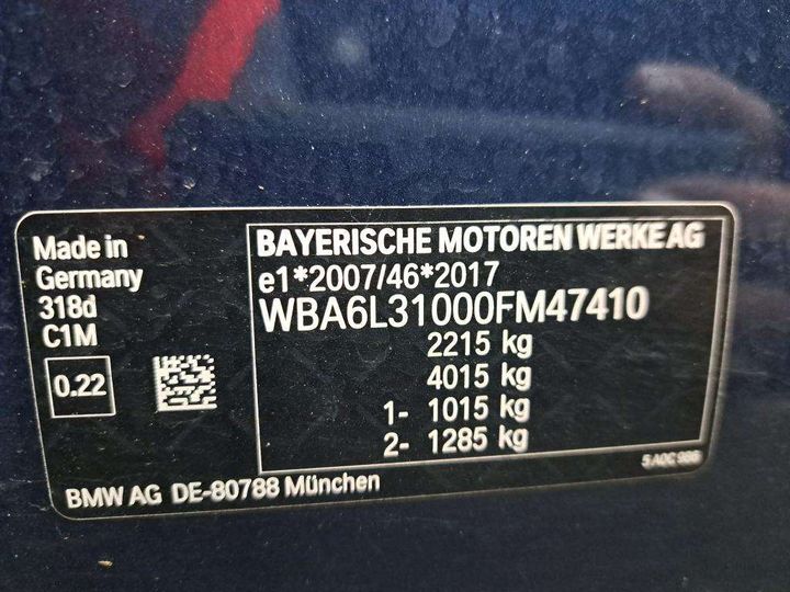 Photo 7 VIN: WBA6L31000FM47410 - BMW SERIE 3 TOURING 