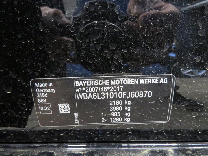 Photo 12 VIN: WBA6L31010FJ60870 - BMW 318D 