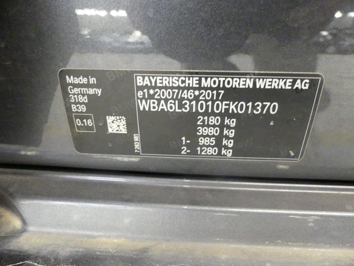 Photo 2 VIN: WBA6L31010FK01370 - BMW 3 TOURING 