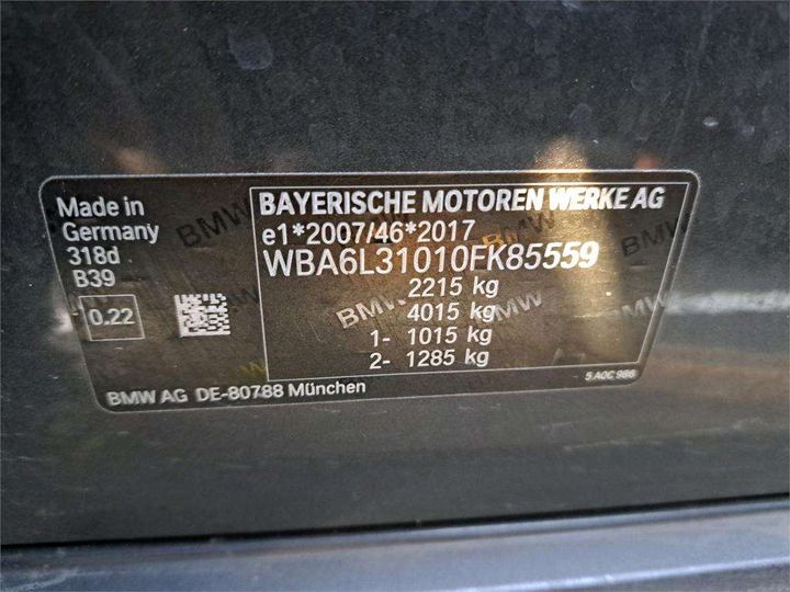 Photo 8 VIN: WBA6L31010FK85559 - BMW SERIE 3 TOURING 