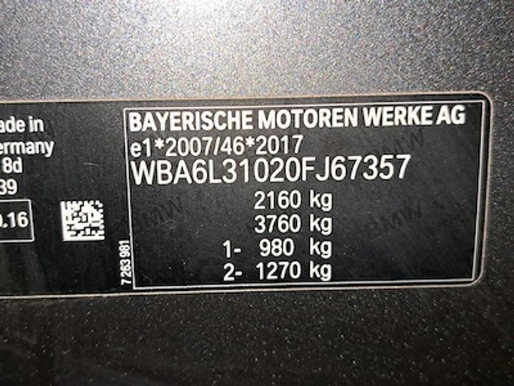 Photo 10 VIN: WBA6L31020FJ67357 - BMW 3 TOURING DIESEL - 2019 