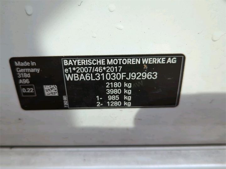 Photo 12 VIN: WBA6L31030FJ92963 - BMW 3-SERIE 