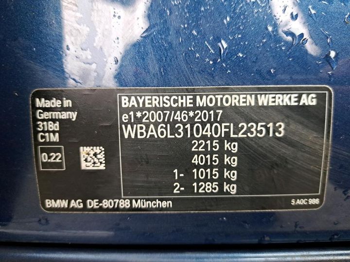 Photo 29 VIN: WBA6L31040FL23513 - BMW SERIE 3 