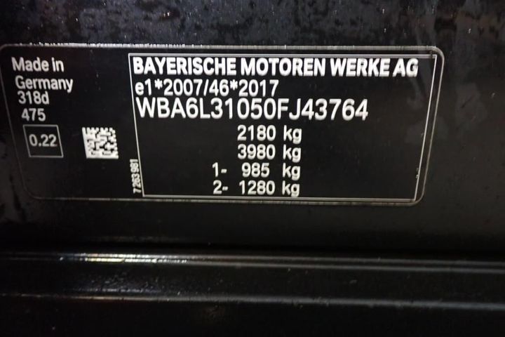 Photo 20 VIN: WBA6L31050FJ43764 - BMW SERIE 3 TOURING 