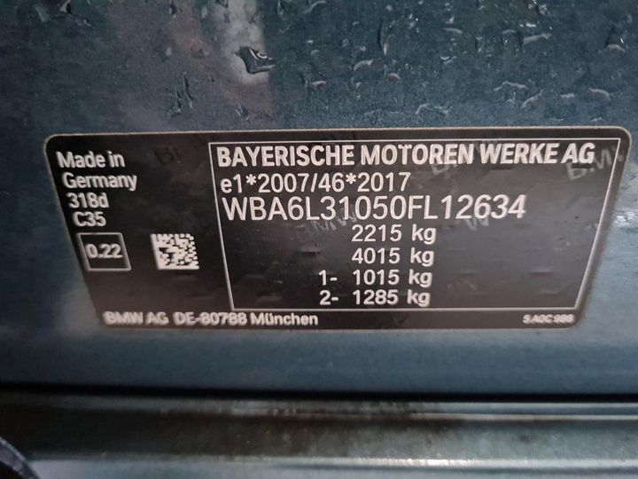 Photo 12 VIN: WBA6L31050FL12634 - BMW 3-SERIE 