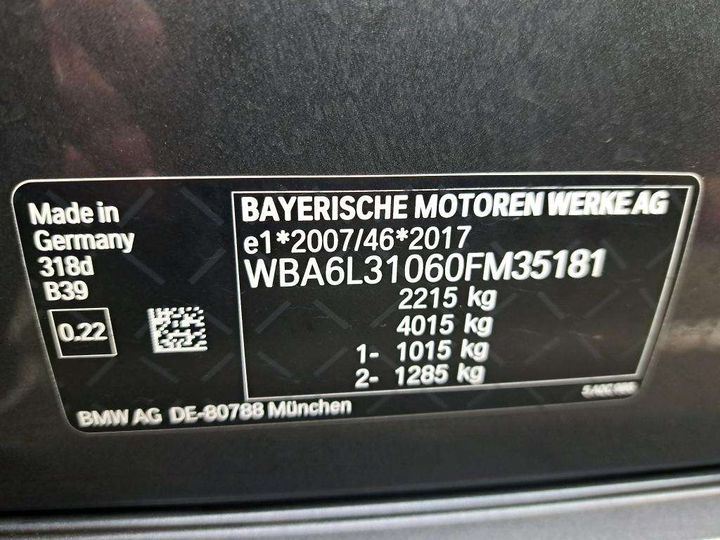 Photo 7 VIN: WBA6L31060FM35181 - BMW SERIE 3 TOURING 