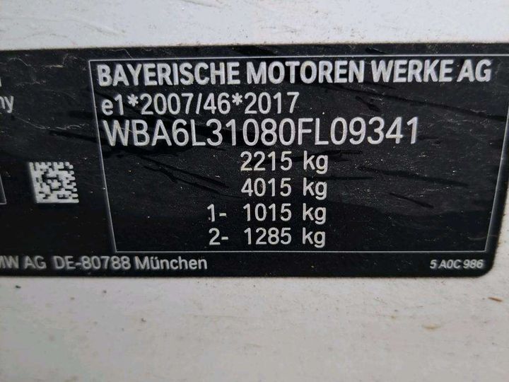 Photo 7 VIN: WBA6L31080FL09341 - BMW SERIE 3 TOURING 