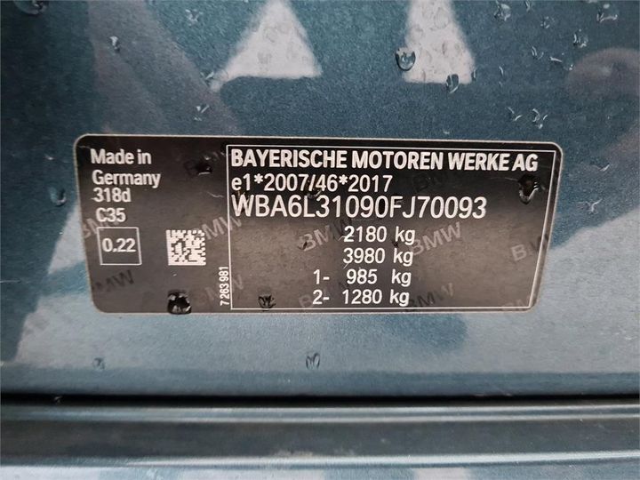 Photo 13 VIN: WBA6L31090FJ70093 - BMW 3-SERIE 