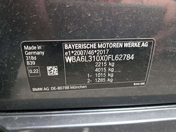 Photo 7 VIN: WBA6L310X0FL62784 - BMW SERIE 3 TOURING 