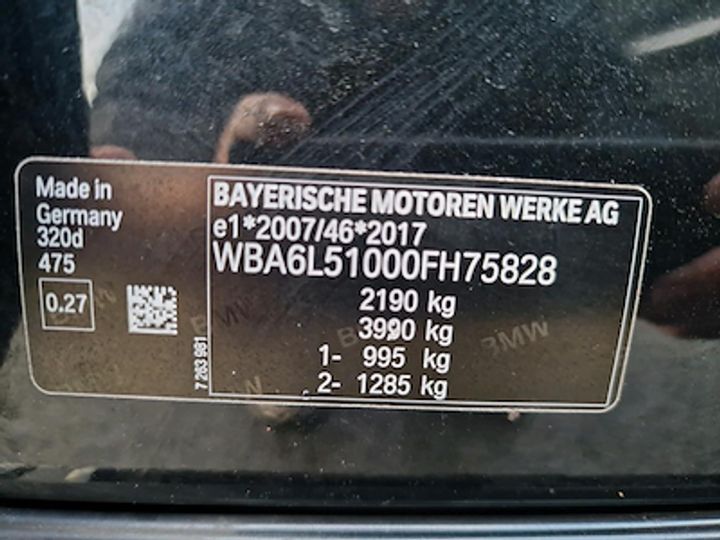 Photo 10 VIN: WBA6L51000FH75828 - BMW 3-SERIE 